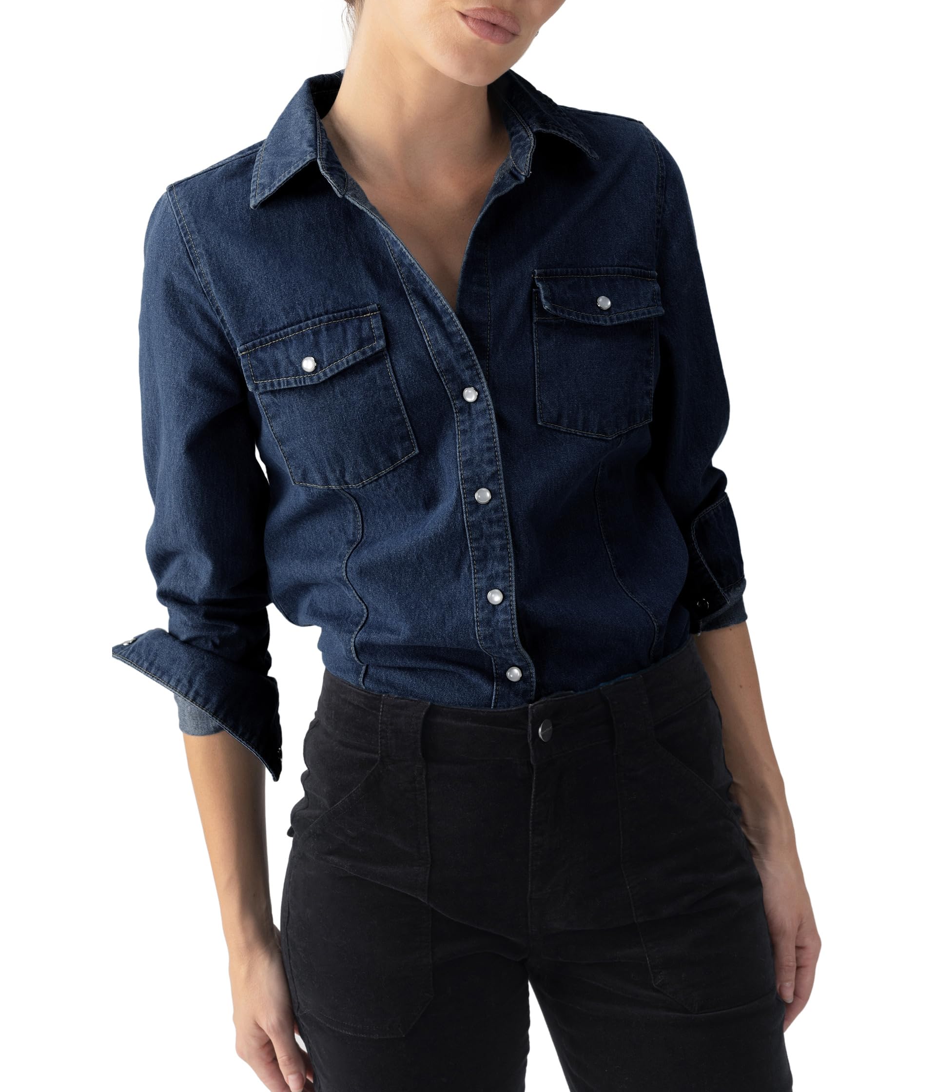 

Рубашка Sanctuary The Denim Western Shirt, Blue Slate
