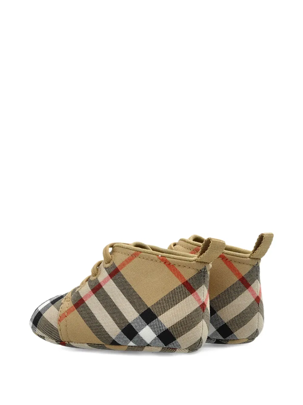 Детские туфельки в клетку Burberry Kids, нейтральный — фото 3