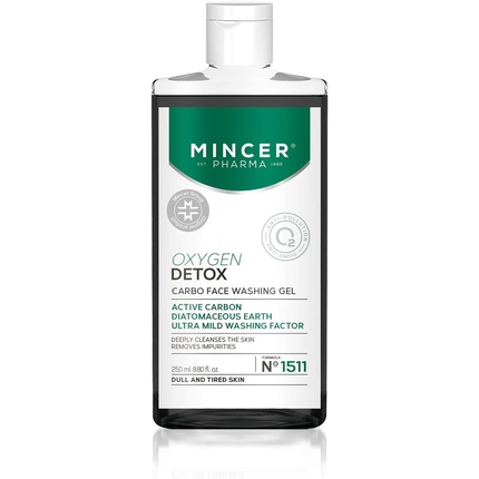 

Mincer Pharma Oxygen Detox Carbo Гель для умывания лица с активированным углем и диатомовой землей 250 мл, Mincer Est. Pharma 1989