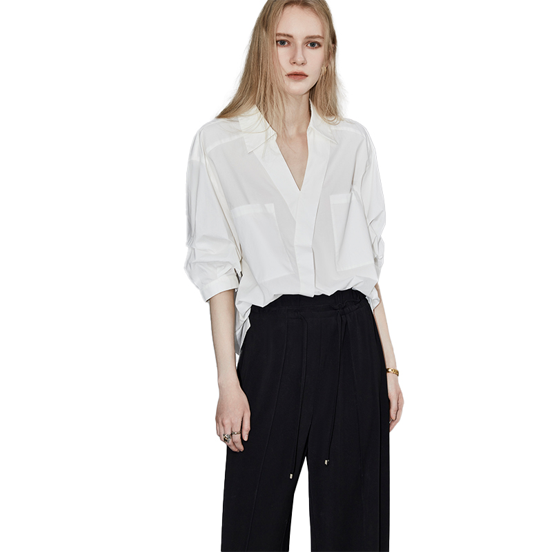 

Рубашка женская с заостренным воротником Moderate ELLE, белый