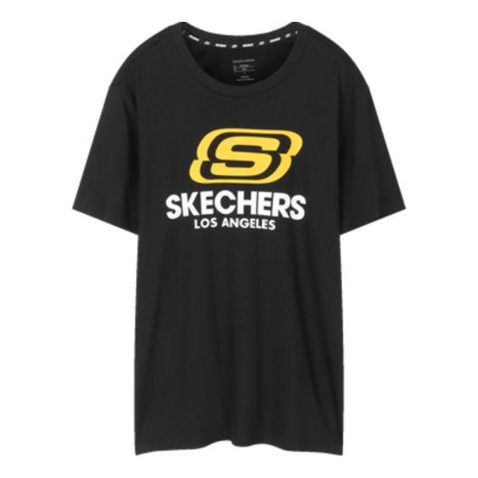 

Футболка men's round neck short sleeve black Skechers, черный