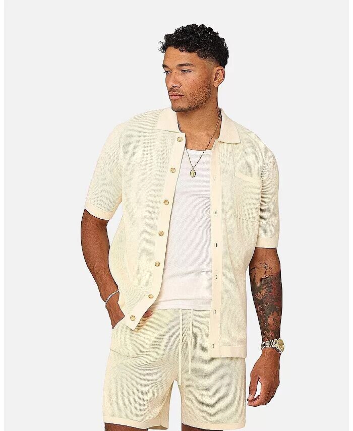

Рубашка Zyair Rib Knit на пуговицах XXIII, коричневый/бежевый