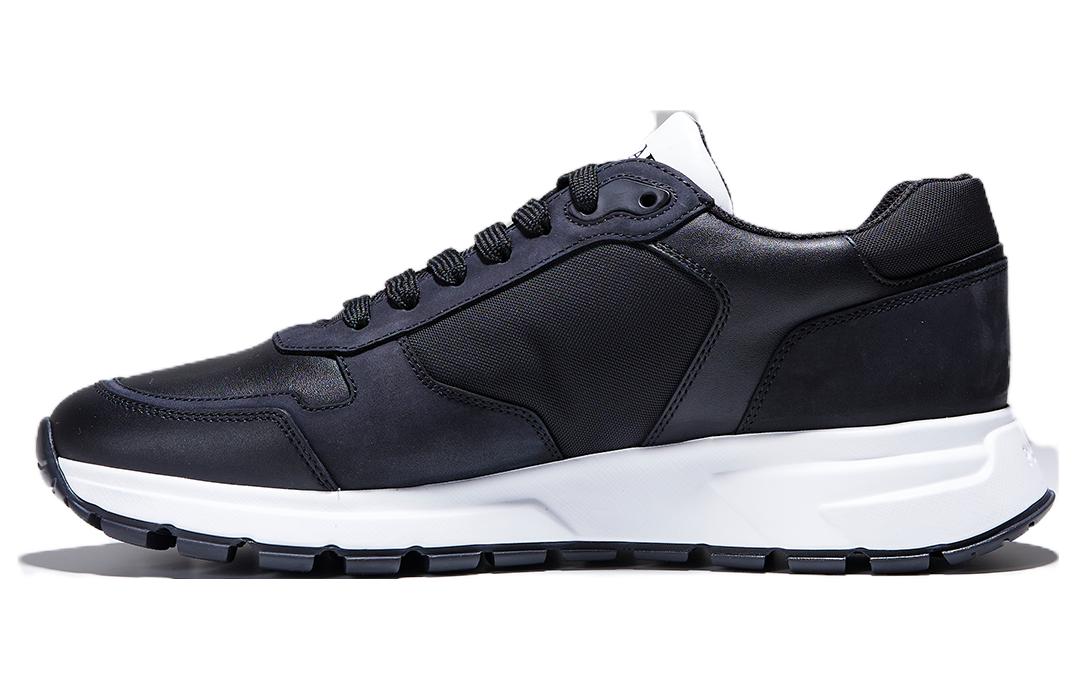 

PRADA Кроссовки Leather And Re-Nylon 'Black White'