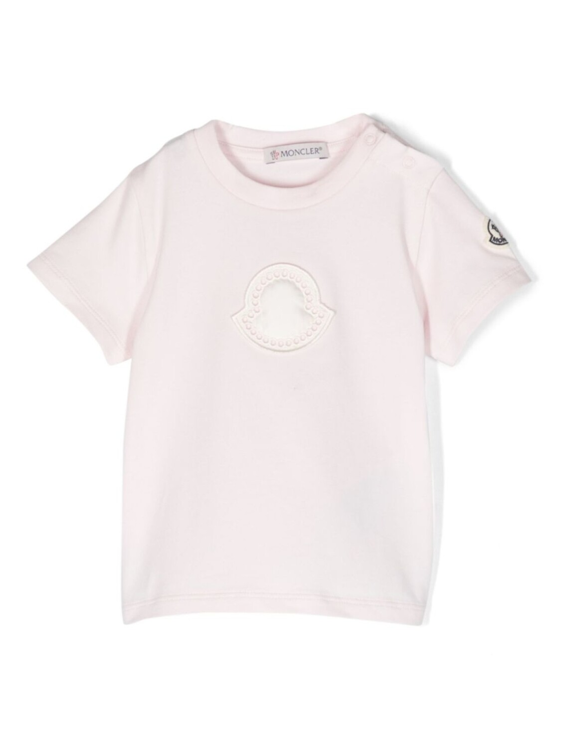 

Moncler Enfant футболка из джерси с нашивкой-логотипом, розовый