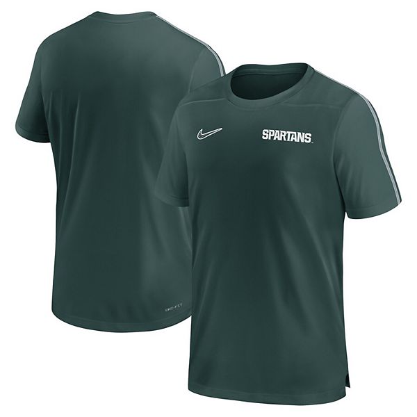 

Мужская зеленая футболка Michigan State Spartans 2024 Sideline Coach Performance Nike