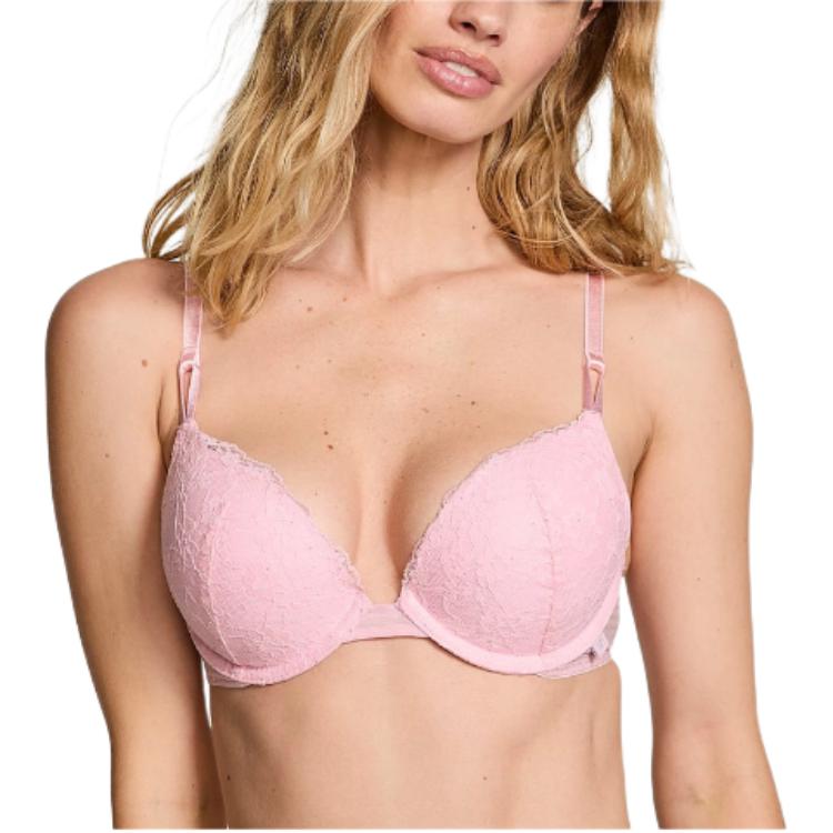 Victoria's Secret 24 Big Show Collection SEXY T Bra женское вишневое розовое — фото 3