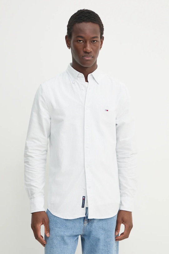 

Хлопковая рубашка Tommy Jeans, синий