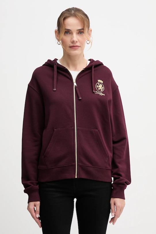 

Хлопковая толстовка Tommy Hilfiger, бордовый
