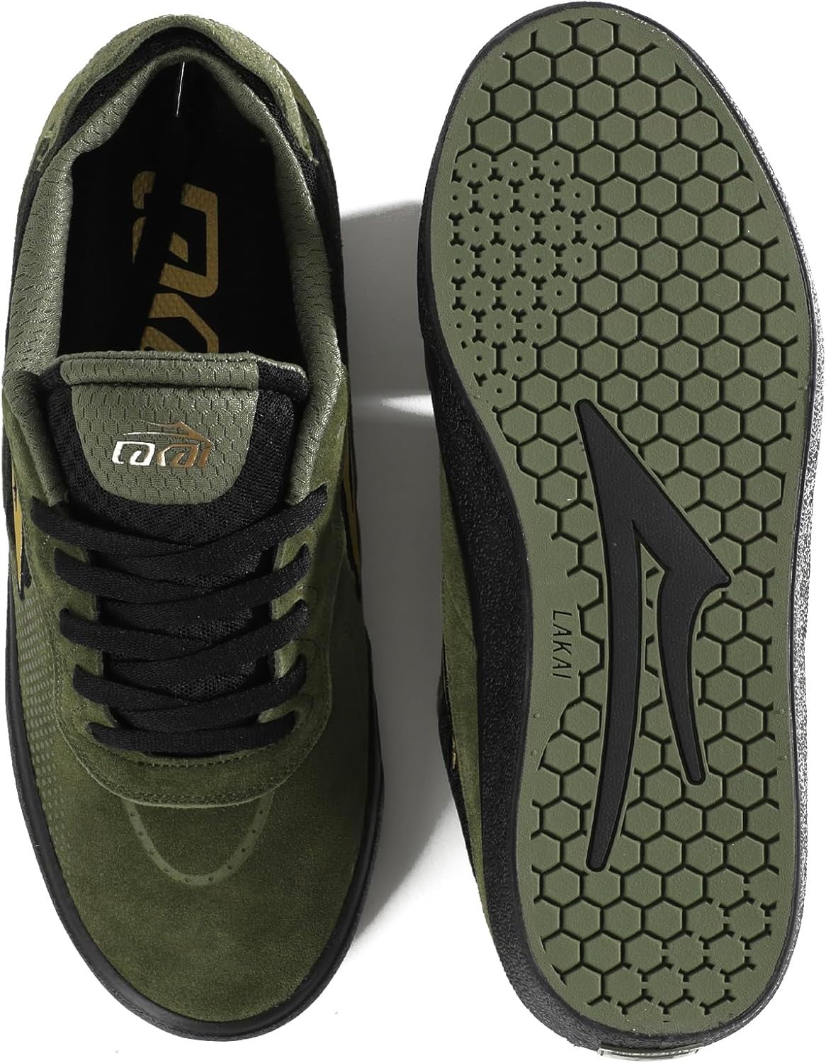 Мужские скейтбордические кеды Lakai Essex - низкие, черный/золотой — фото 3