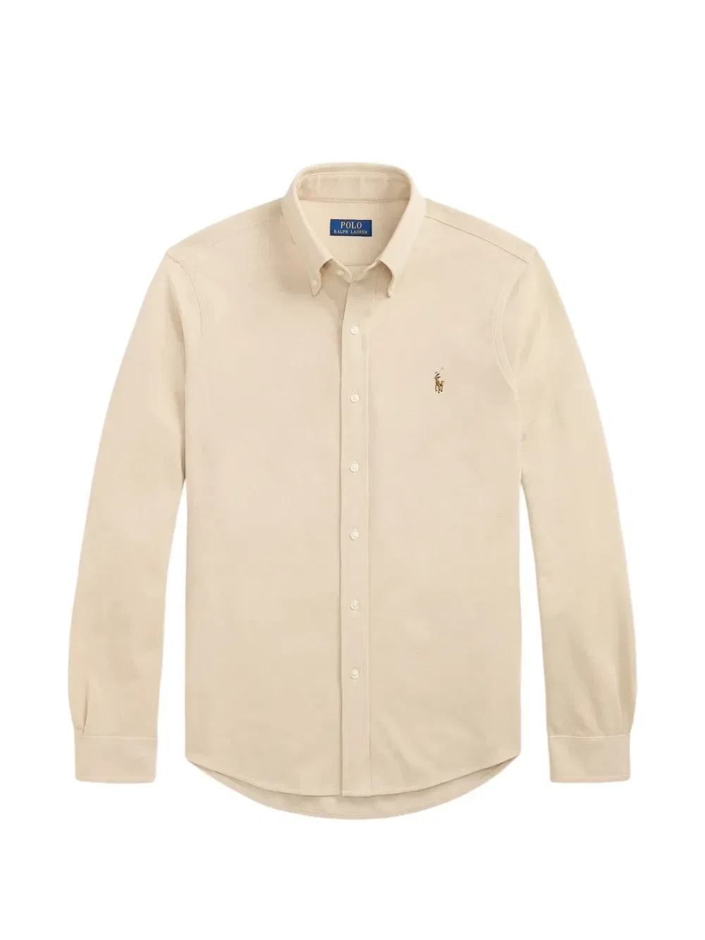 Рубашка с вышивкой POLO RALPH LAUREN, бежевый