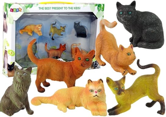 

Набор из 6 фигурок породистых кошек и домашних кошек Lean Toys