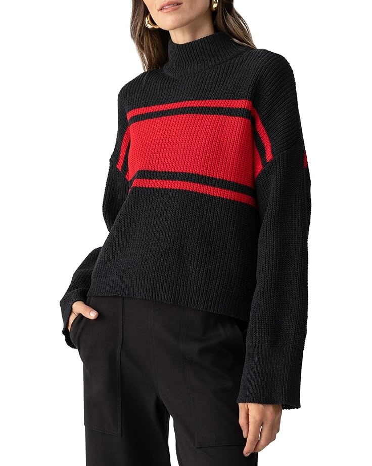 

Свитер Sanctuary Stay Cozy Sweater, цвет Black/Red Stripe