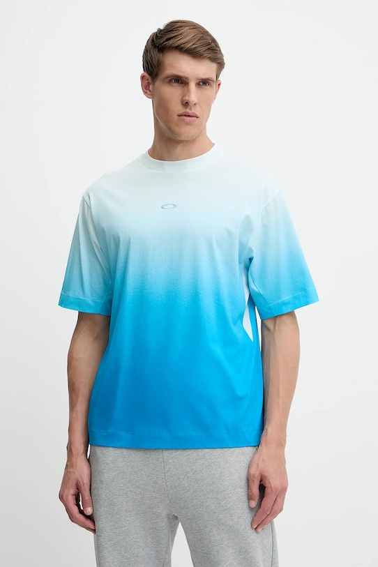 

Хлопковая футболка Oakley, синий