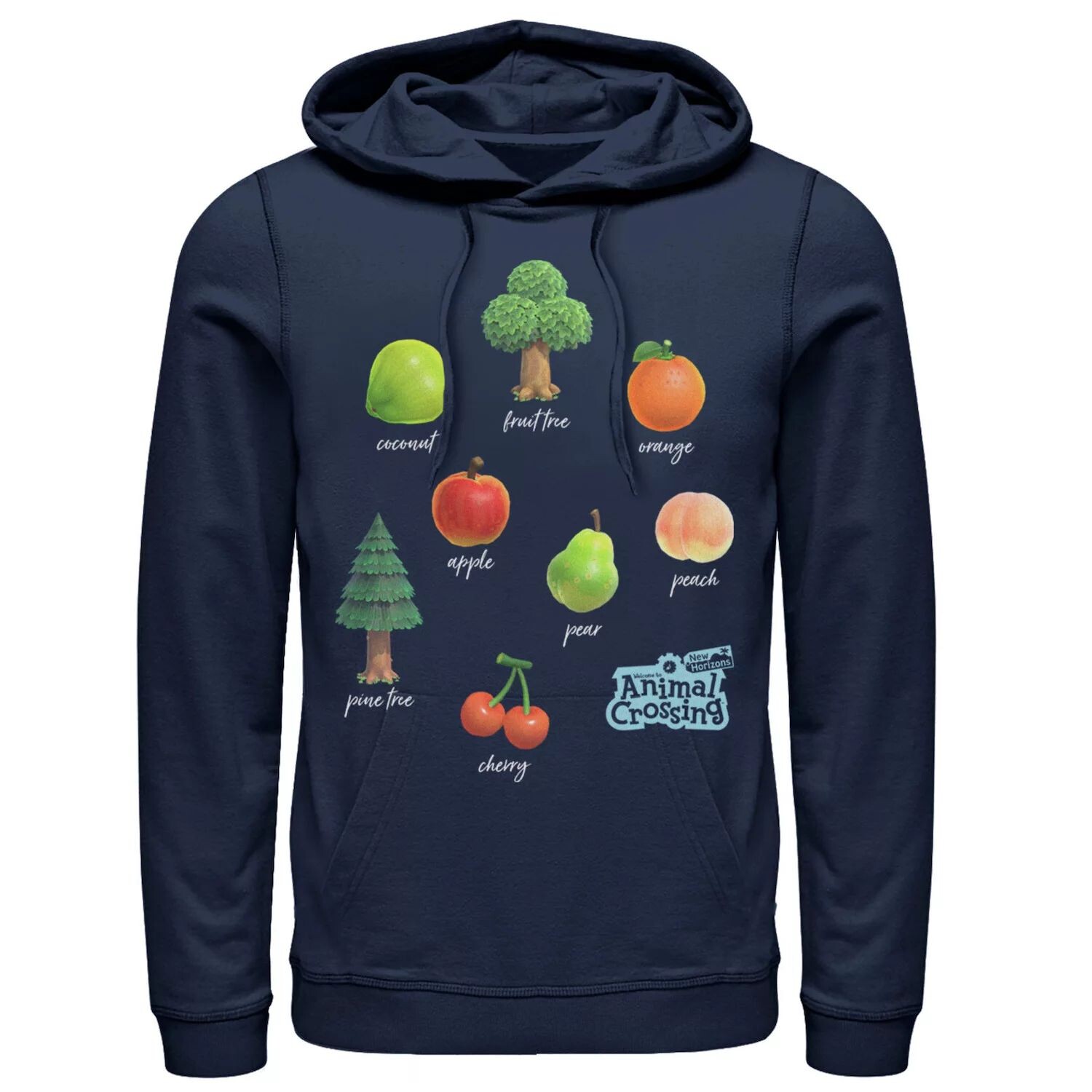 

Мужская толстовка с капюшоном Animal Crossing New Horizons Fruit And Trees Licensed Character