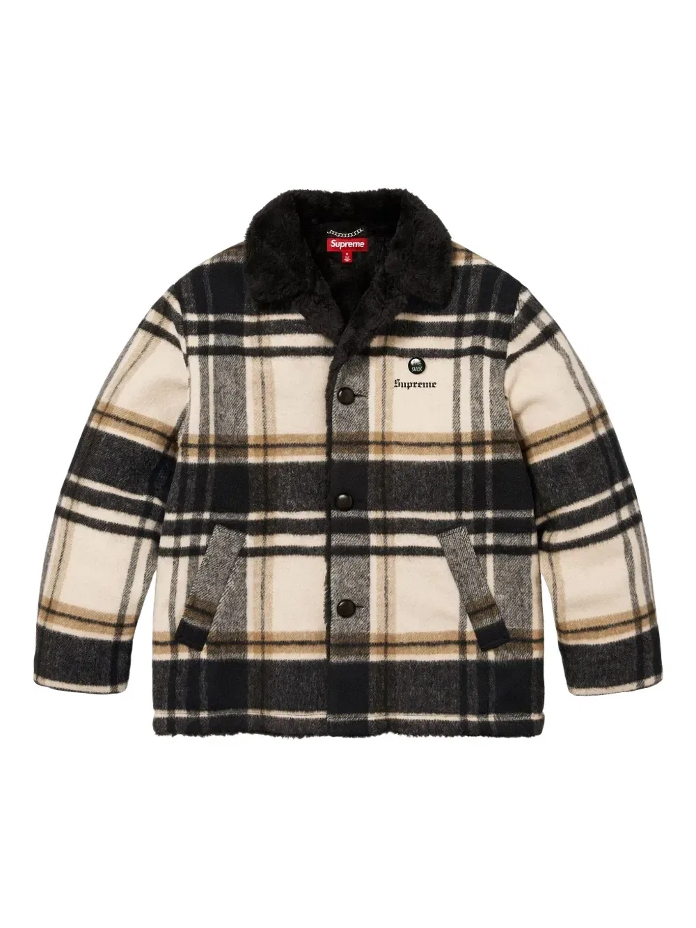 Куртка в клетку Supreme, нейтральный