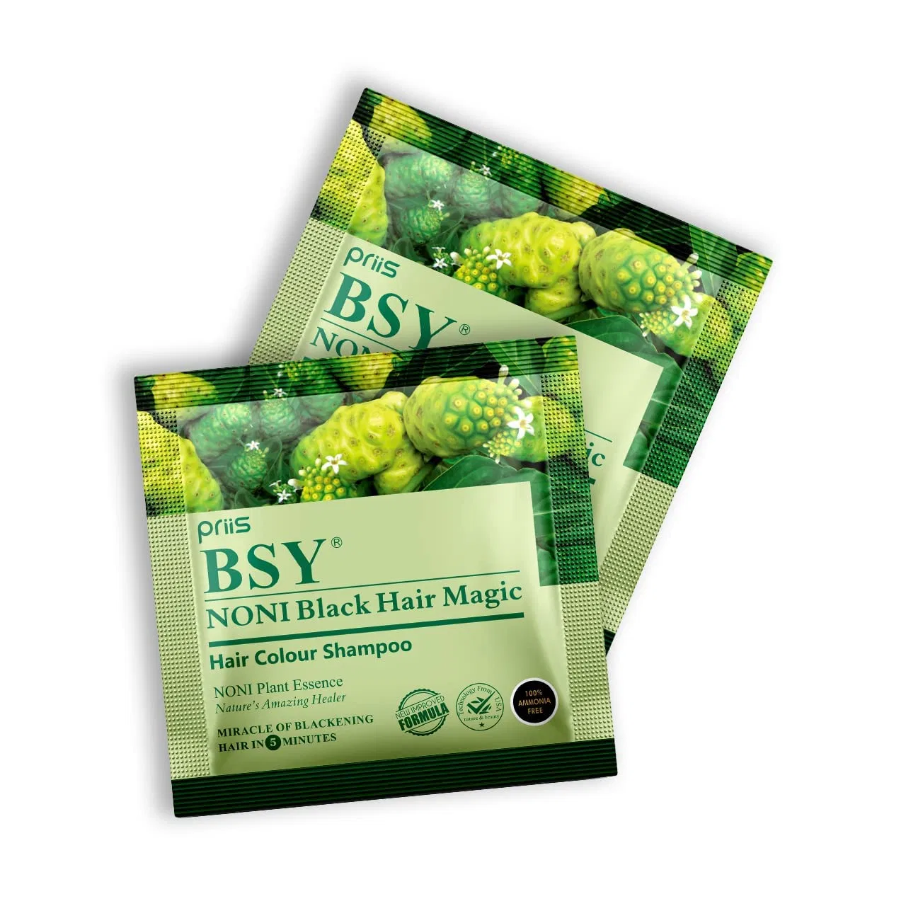 Шампунь-краска для волос «Noni Black Hair Magic» от BSY, 24 саше по 12 мл Ybs — фото 2
