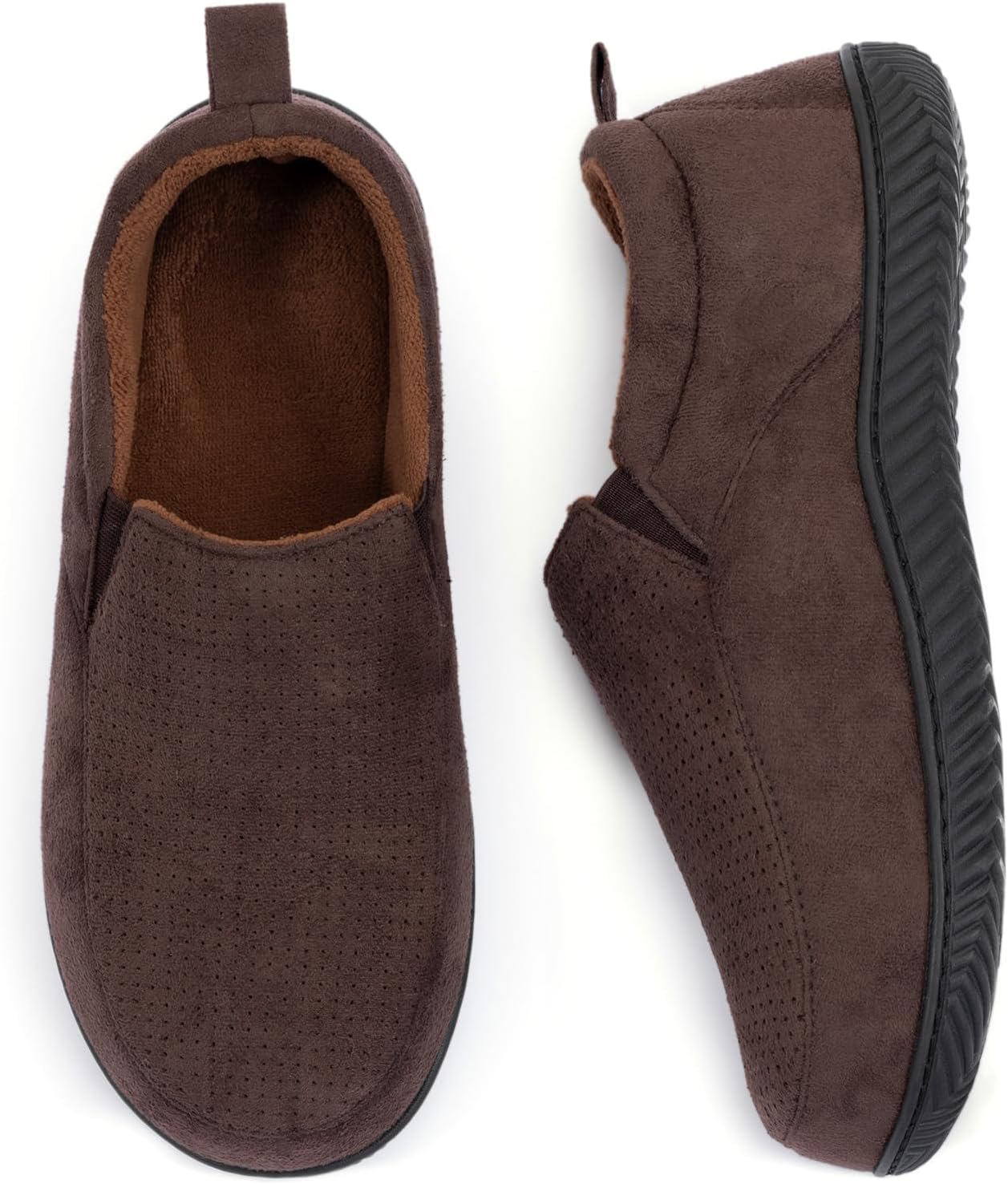 

Мужские тапочки RockDove с закрытой пяткой, пеной с эффектом памяти, плюшевой подкладкой, искусственной замшей и нескользящей подошвой, Coffee