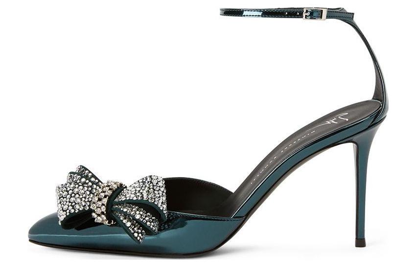 Мартина 90 мм туфли-лодочки с кристаллами Giuseppe Zanotti, зеленые