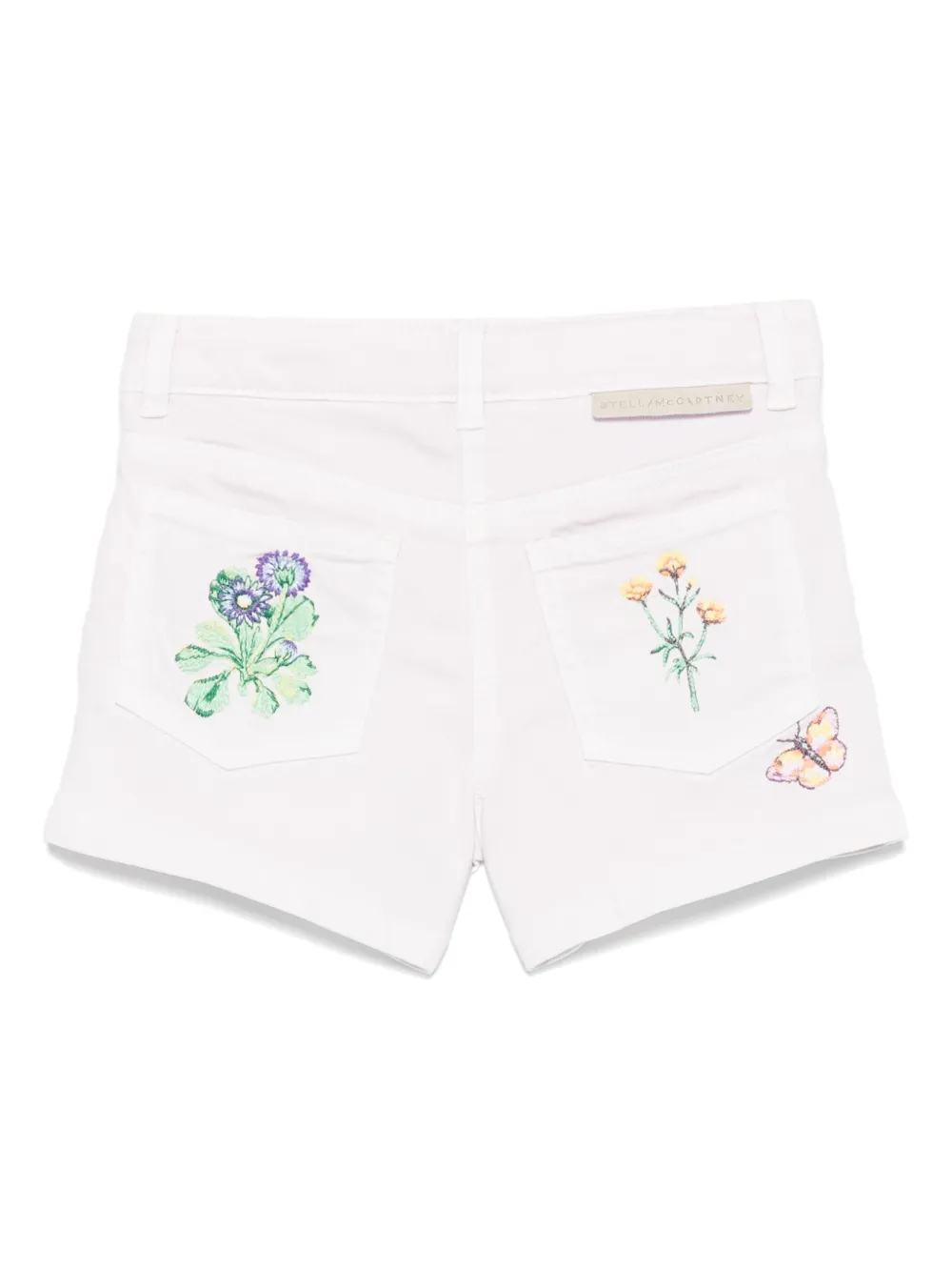 Шорты с цветочной вышивкой Stella McCartney Kids, розовый — фото 2