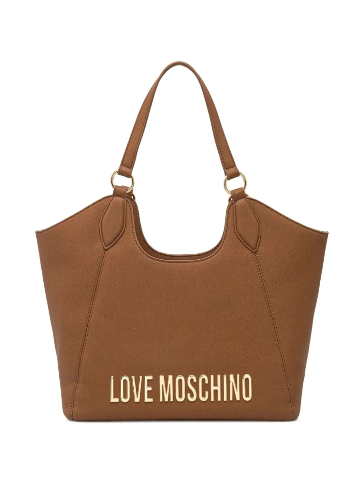 

Сумка-тоут с логотипом Love Moschino, коричневый