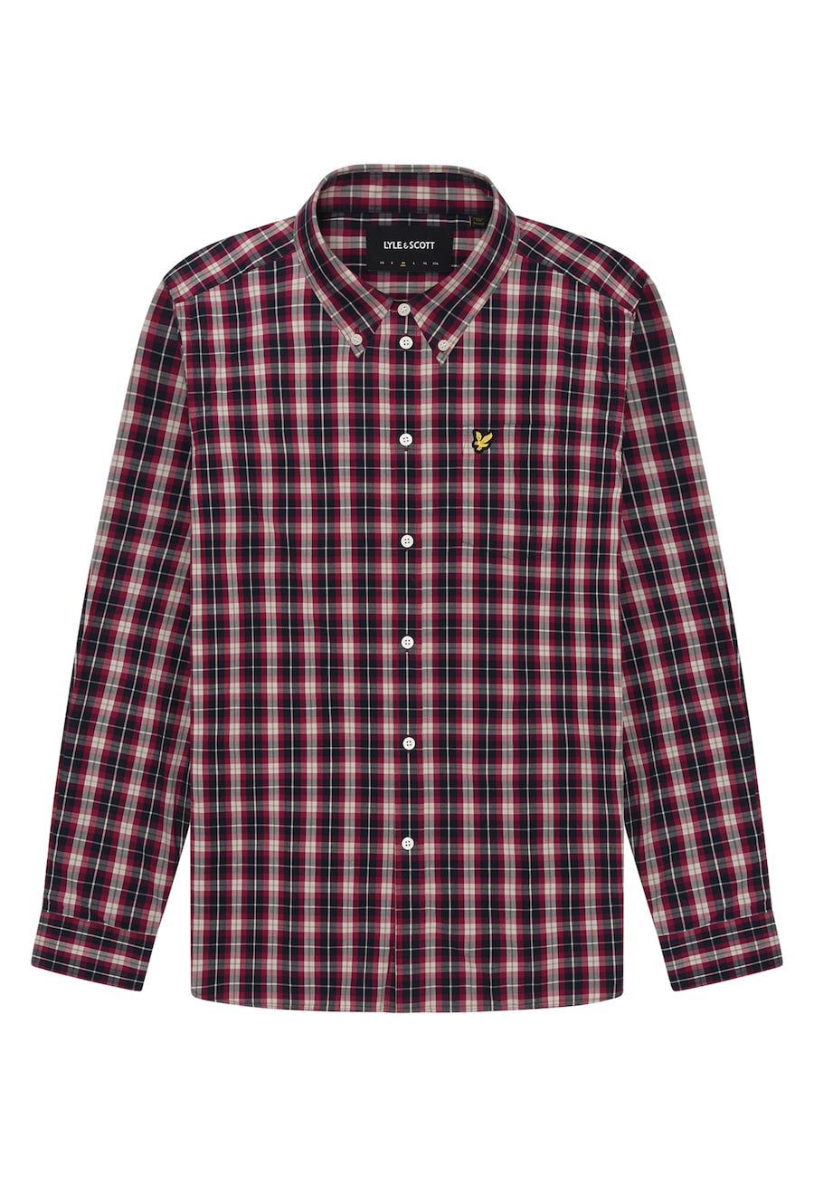 

Рубашка на пуговицах классического кроя Lyle & Scott, темно-синий