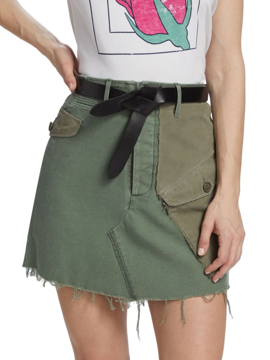 

Мини-юбка из денима в стиле GI Jane Patchwork Mother, зеленый
