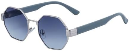 

Модные солнцезащитные очки с многоугольной оправой для женщин, винтажные солнцезащитные очки в металлической оправе для женщин, очки-полигональные линзы MTZJH, C6 Greenbluea67