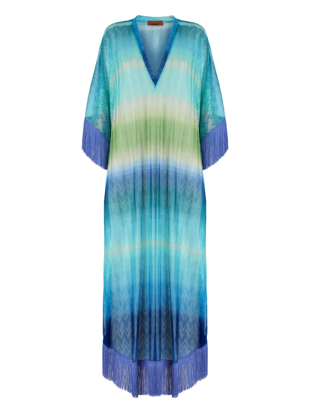 

Кафтан с бахромой Missoni, синий