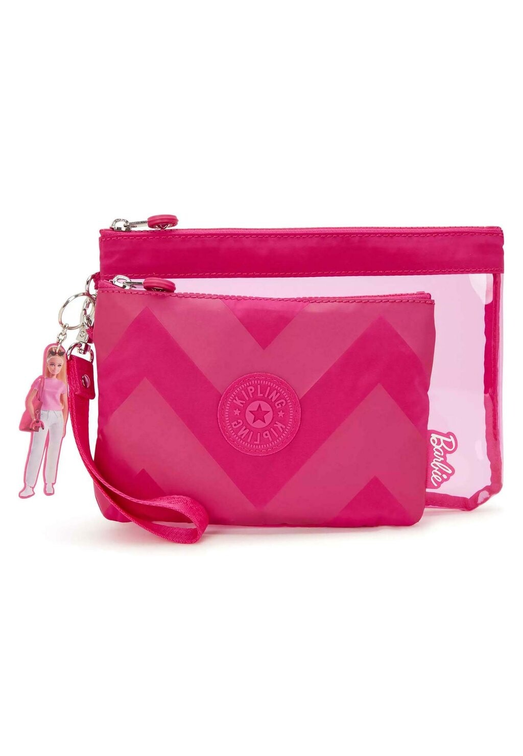 

Сумка DUO POUCH L X BARBIE, Kipling, цвет power pink transpant