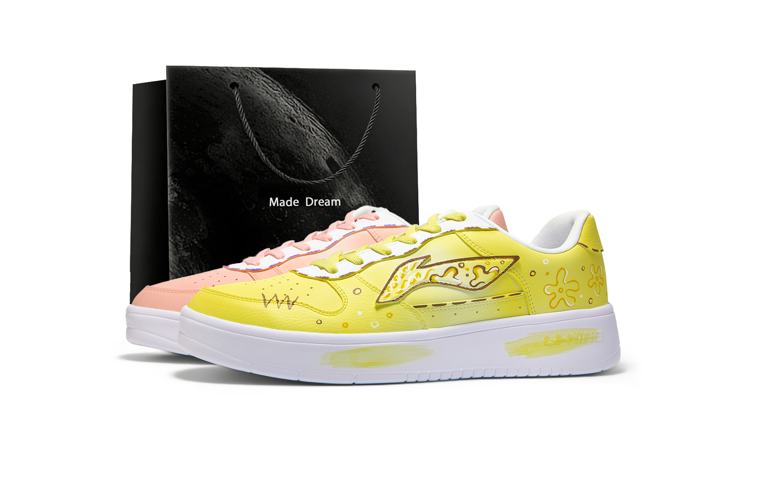 

Li-Ning Floating Boat синтетическая кожа устойчивая к истиранию легкая дышащая высота увеличивающая low top