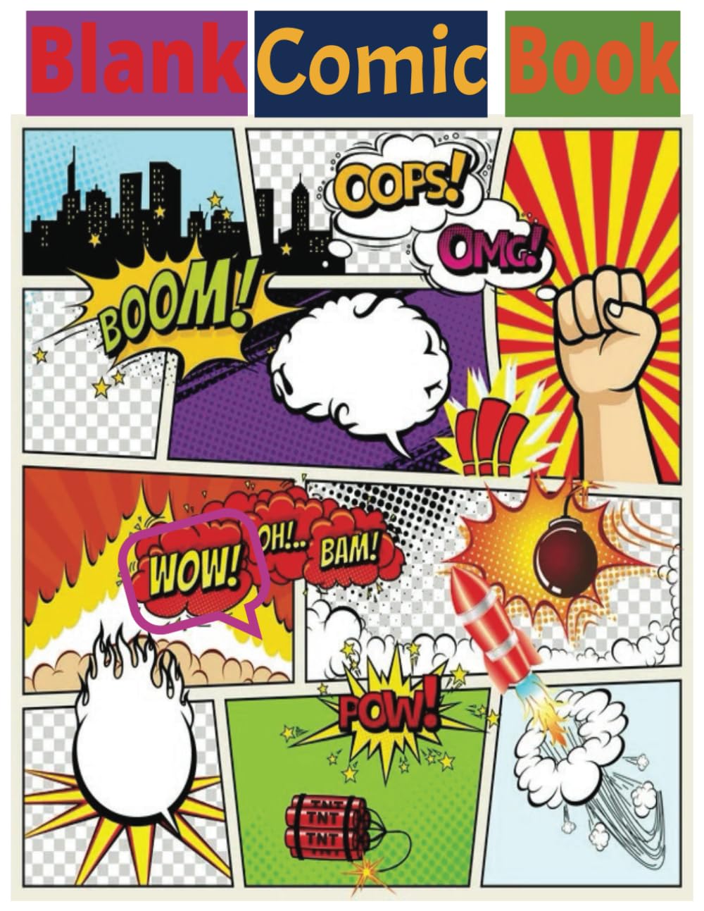 

Blank Comic Book: Your Own Story Book/ 100 page/8.5 x 11 inch size