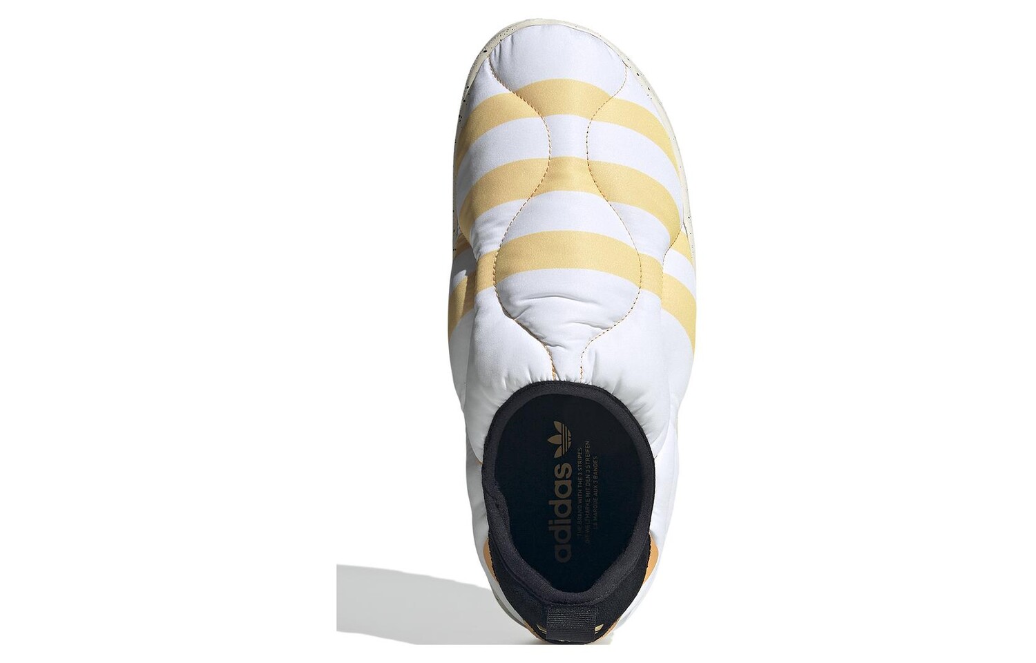 Слипоны-дутики Adidas Originals Puffylette Unisex, белый/желтый — фото 4