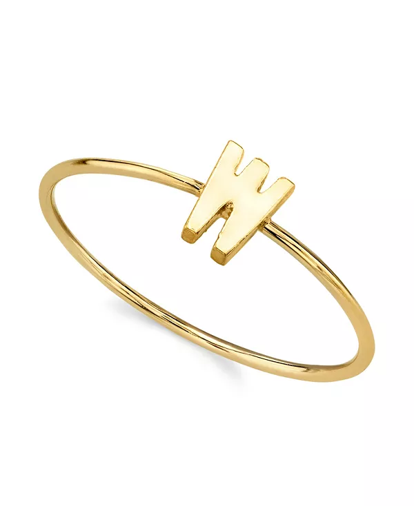 

Кольцо с инициалами из 14-каратного золота 2028, w