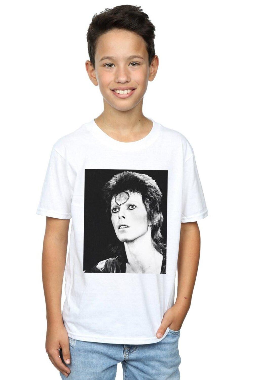 

Футболка с изображением Зигги David Bowie, белый, Серый, Футболка с изображением Зигги David Bowie, белый