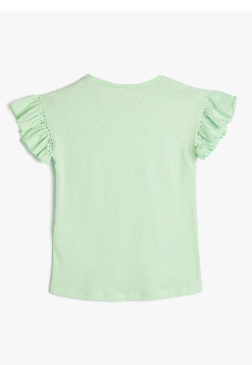 

Футболка с принтом FRILL SLEEVE CREW NECK Koton, зеленый