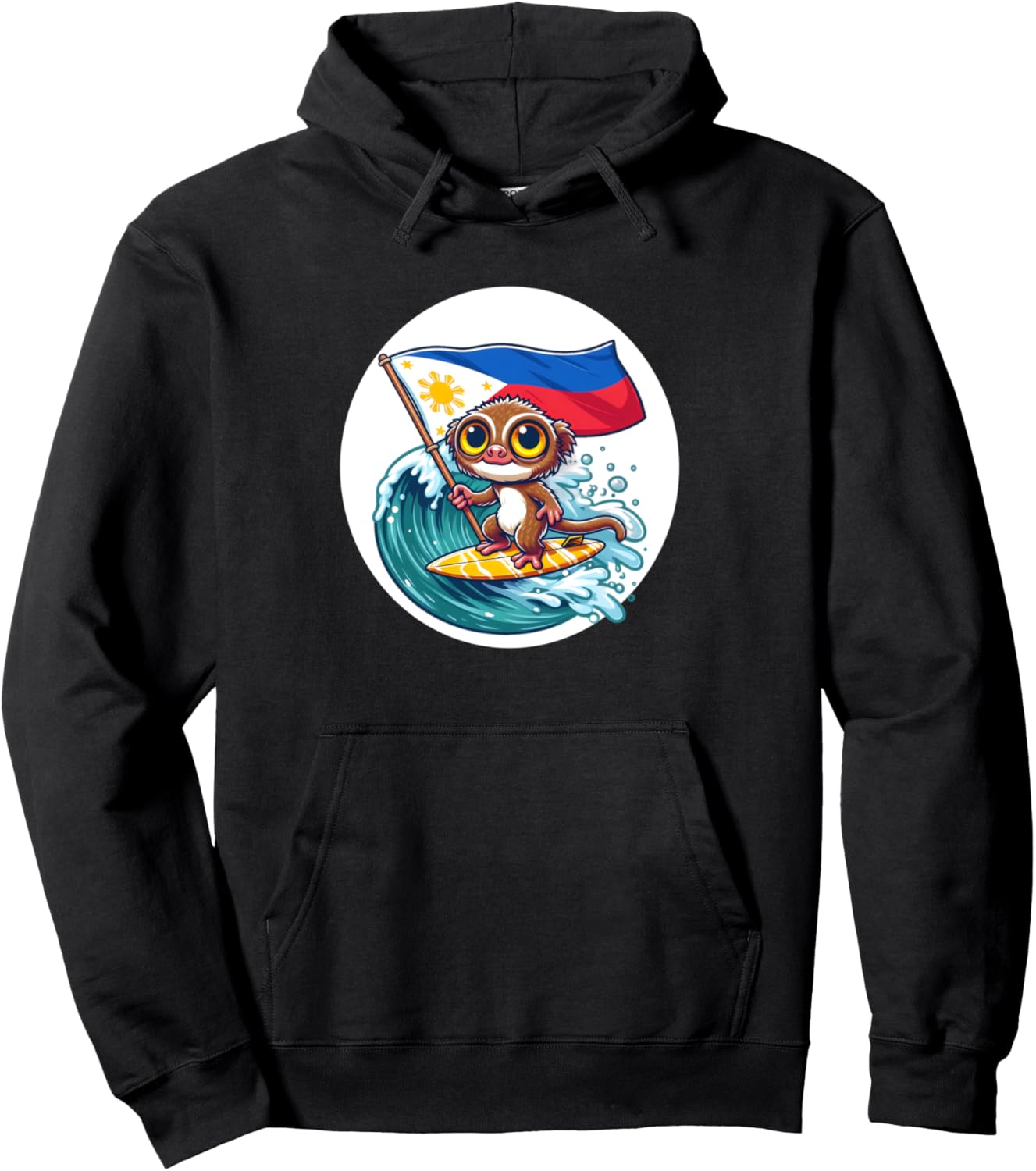 

Филиппинская толстовка для серфинга Tarsier Tarsier Surfing Philippine Flag, черный