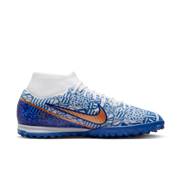 Кроссовки mercurial superfly 9 academy cr7 tf Nike, белый — фото 2