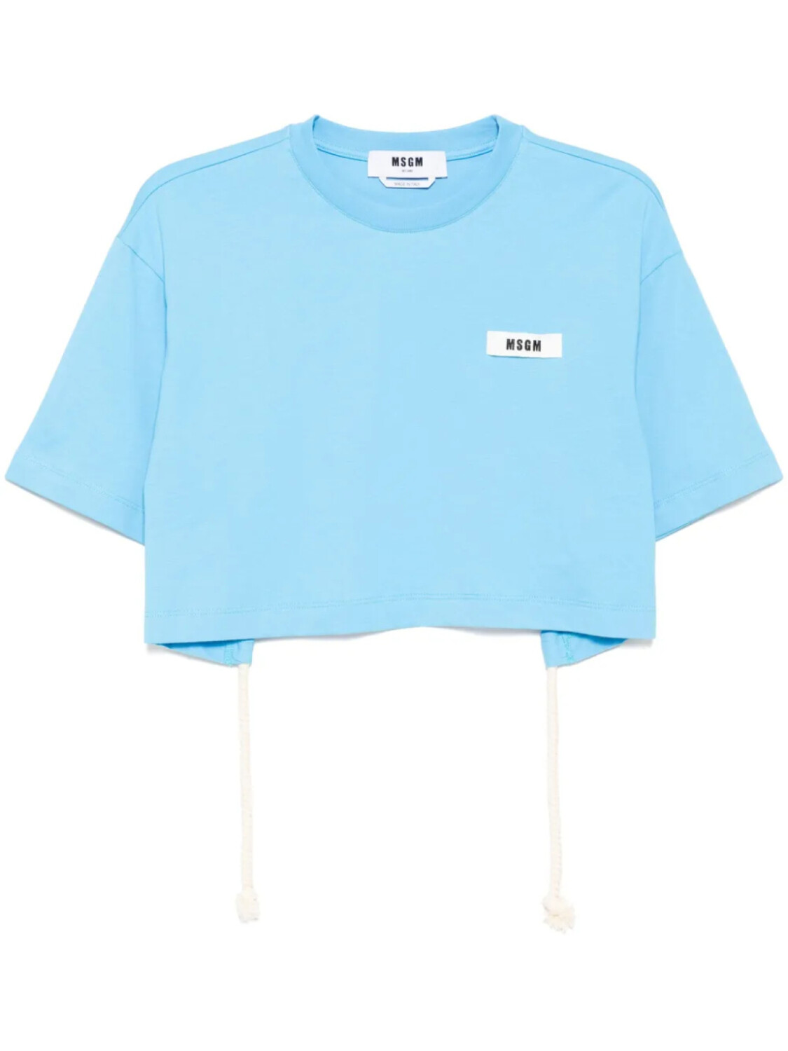 

MSGM футболка с нашивкой-логотипом, синий