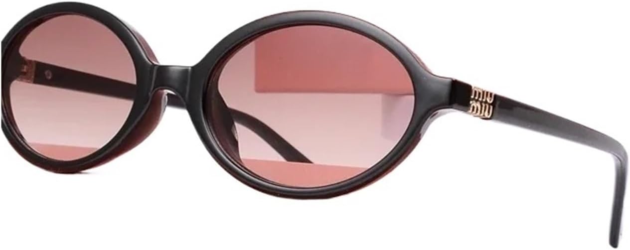 

Женские ретро-солнцезащитные очки круглой оправы черепахового цвета с защитой от УФ-излучения UV400, винтажные очки в овальной оправе для вождения, пляжа и путешествий QOGANS, 4