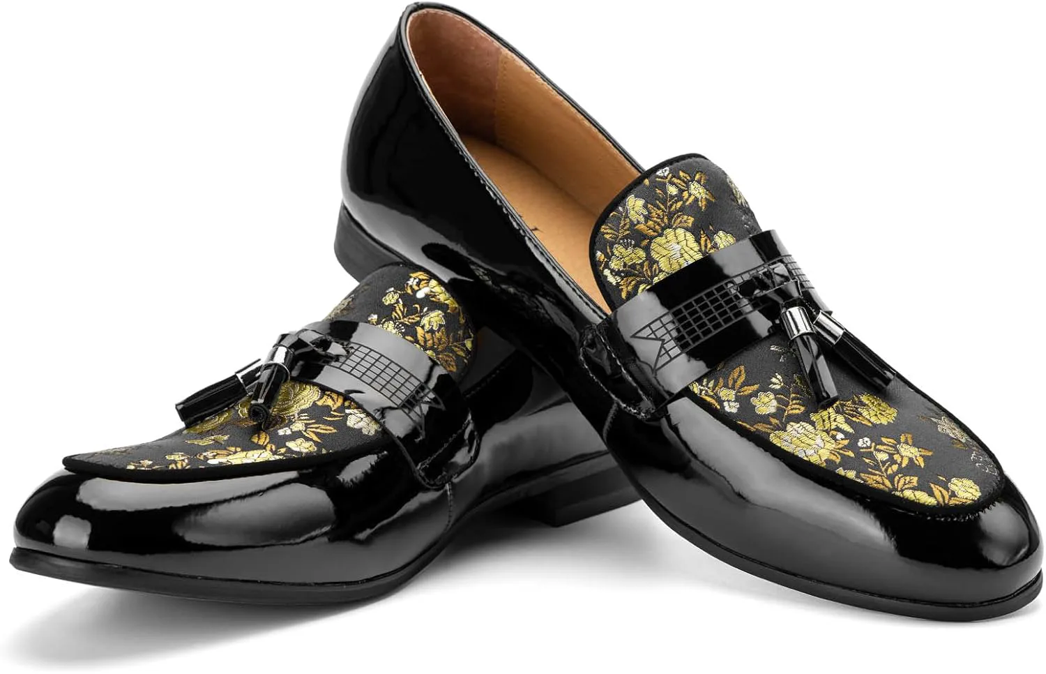 

Мужские кожаные туфли JITAI с узорной печатью, мужские деловые лоферы, слипоны, повседневные лоферы, курительные тапочки, золотой