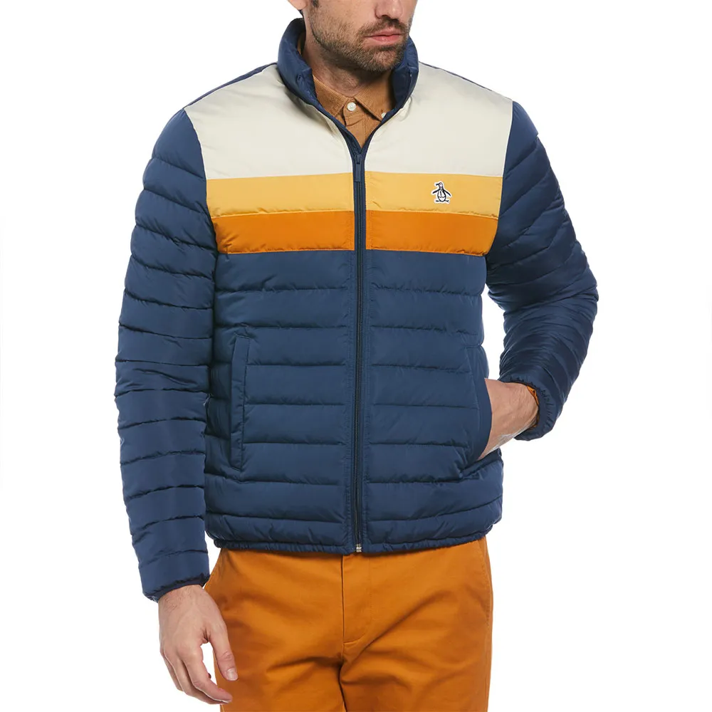 

Куртка Original Penguin Lightweight Faux Down Colorblock puffer, синий