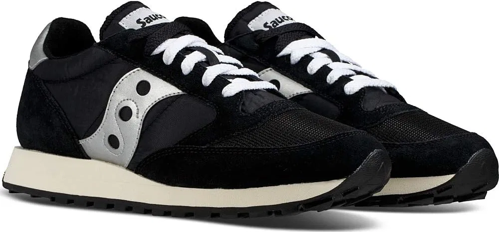Женские замшевые кроссовки Saucony Jazz Original Vintage S60368, Black White — фото 4