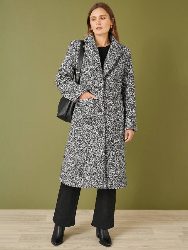 

Длинное пальто из букле Yumi, цвет Grey/Multi
