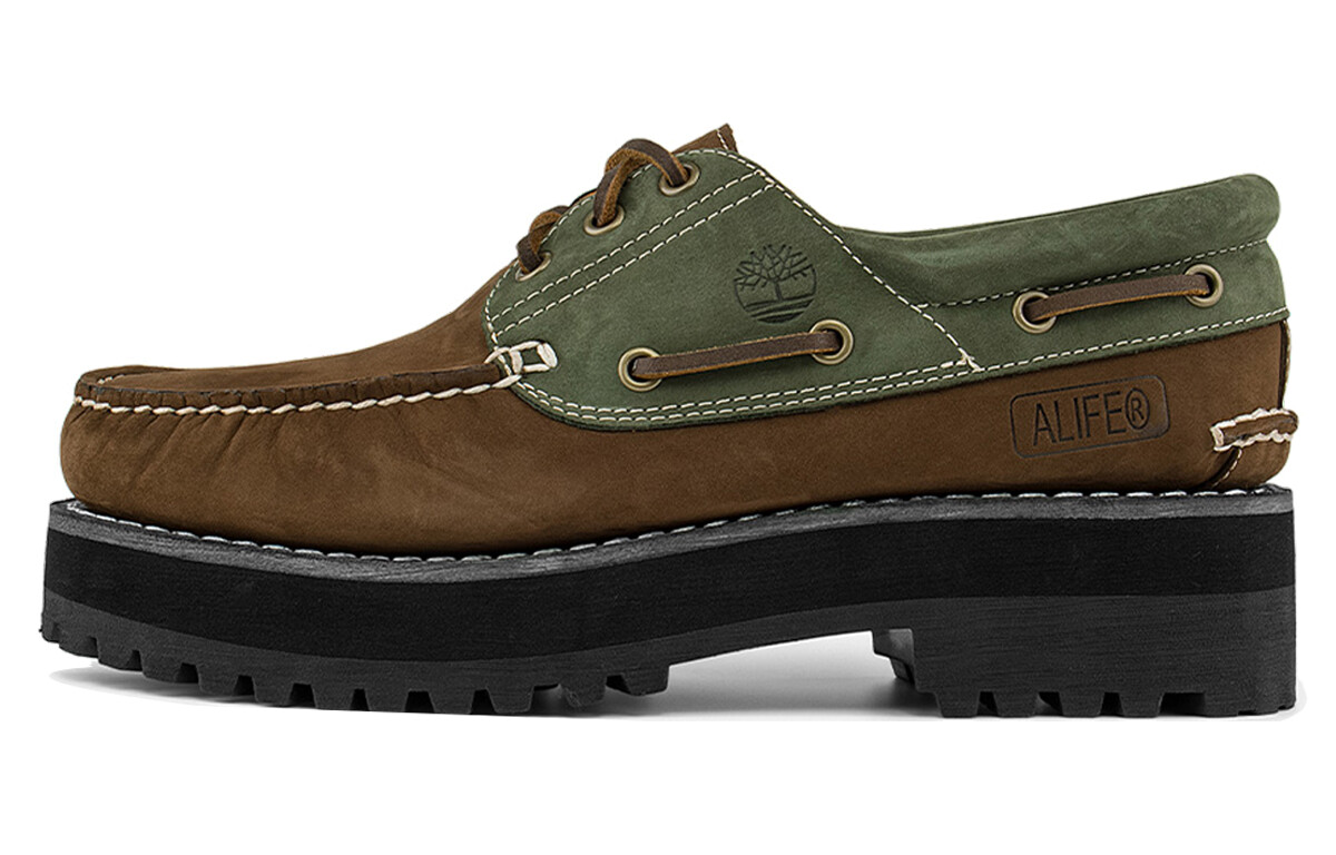 

Мужские повседневные низкие кроссовки темно-коричневого/армейского зеленого цвета Timberland