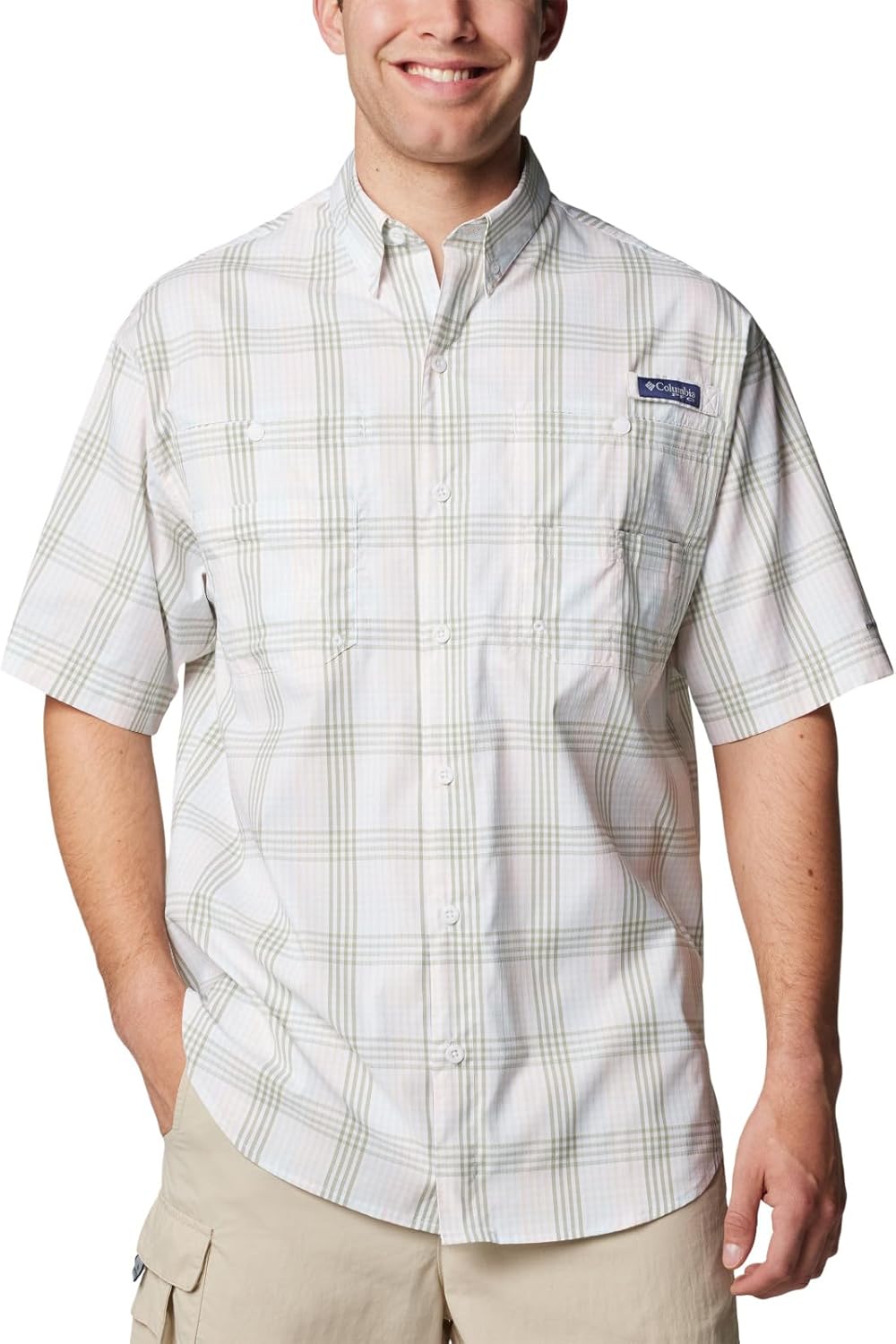 

Мужская рубашка Columbia Super Tamiami с длинным рукавом, Smokey Sage All Over Gingham