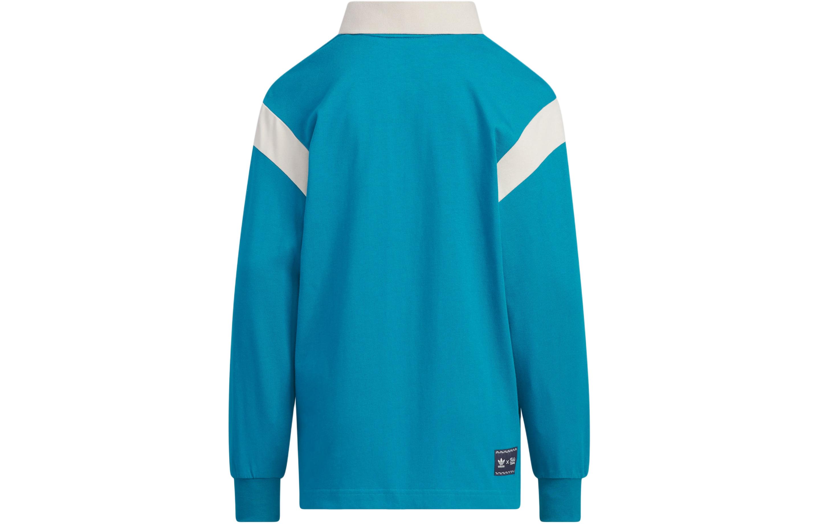 Футболка поло X FEIFEI RUAN FW23 Водяная утка зеленый Детские Adidas Originals, Морская волна — фото 3