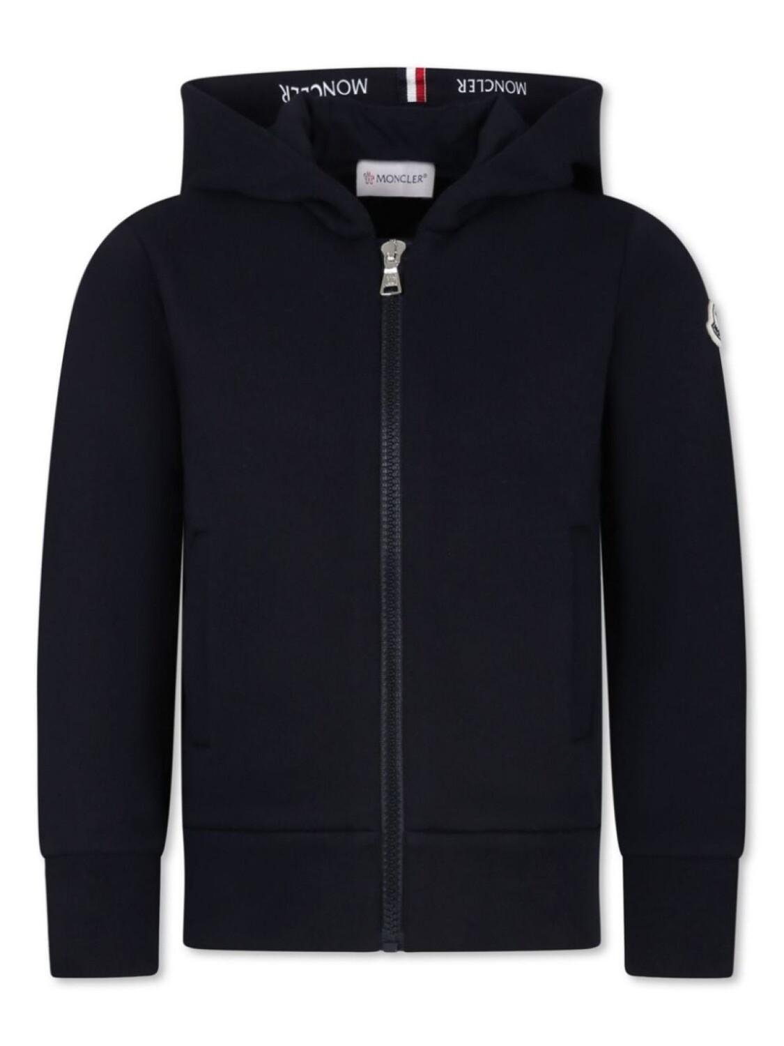 

Moncler Enfant толстовка с капюшоном на молнии с логотипом, синий