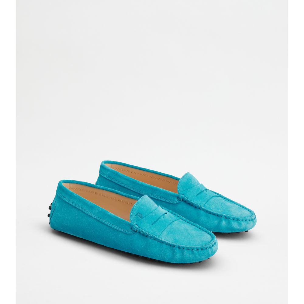 Гоммино водительские туфли из замши TOD's, светло-голубой — фото 2