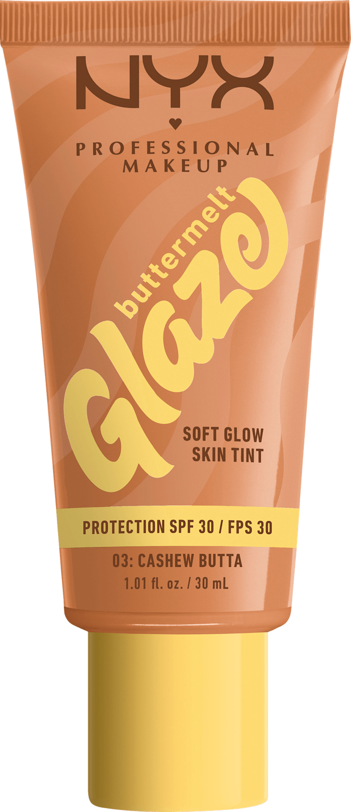 

Тональный крем NYX PROFESSIONAL MAKEUP Foundation Buttermelt Glaze mit LSF 30, 03 Cashew Butta, 30 ml