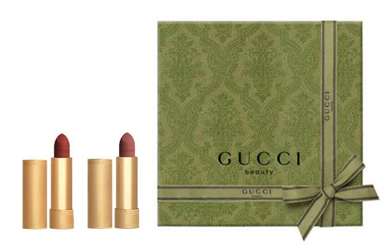 

Набор помад Pouring Color в подарок матовый бархатный блеск для губ с сияющим финишем GUCCI, incolor star selection lipstick two-piece gift box set, matte 208+matte 505